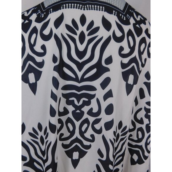 Black White Boho Tribal Kimono Tassel Pompom OS - Picture 8 of 11